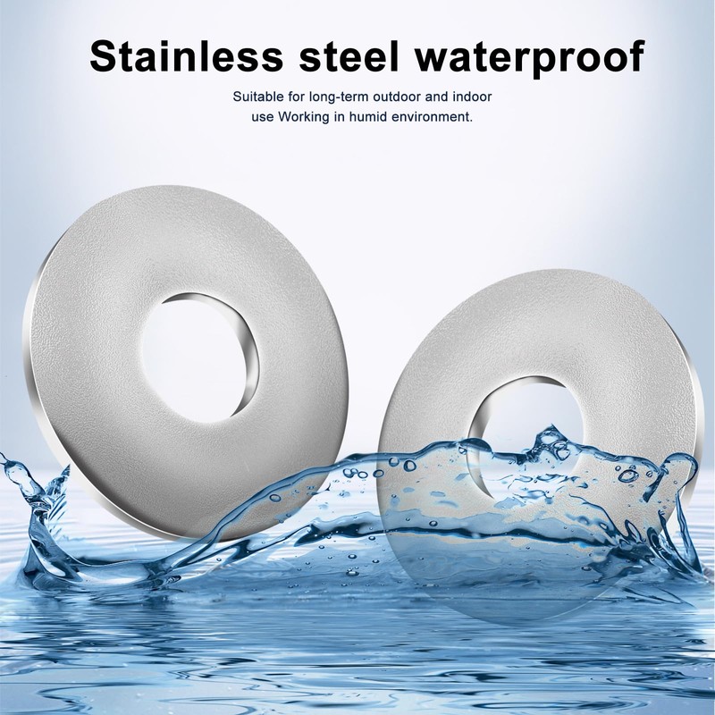 Pack of 120 Washers M6 Stainless Steel, High-Quality Stainless Steel