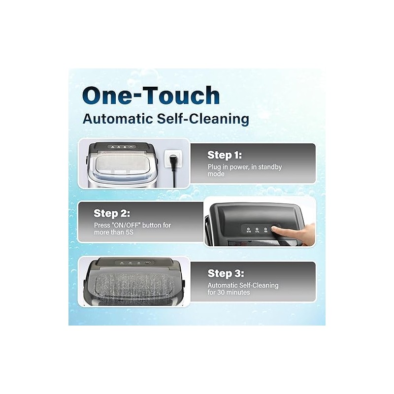 Simple Deluxe Countertop Ice Maker Machine, 6 Mins 9 Bullet