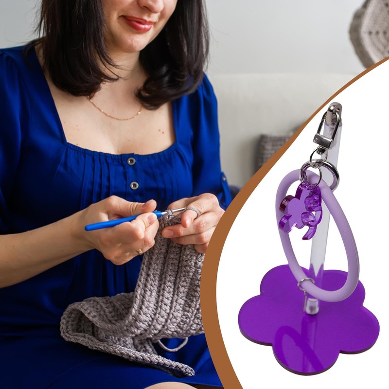 Portable Yarn Holder for Crocheting, Flower Fruit Travel Yarn Holder