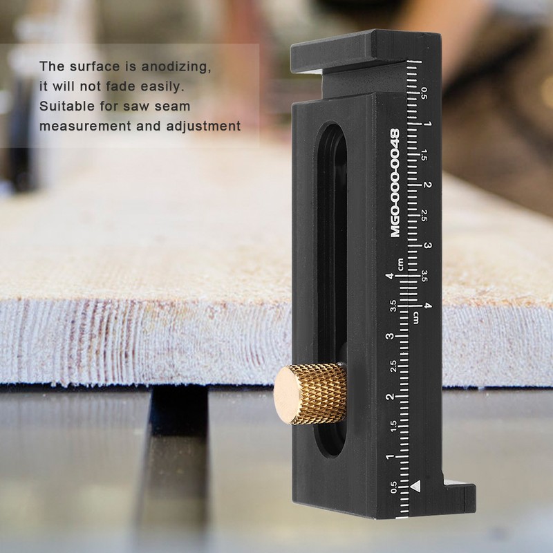 Black Aluminum Brass Marking Gauge Depth Measuring Ruler Woodworking Line