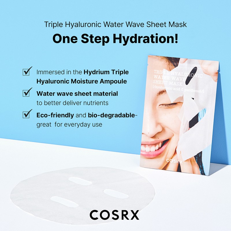 COSRX [COSRX]Hydrium Triple Hyaluronic Water Wave Sheet Mask (1ea)
