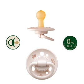 nip® Eco Dummy Cherry Green Soother Size 1 from Birth, Multi-Pack for Girls, Pack of 6, 94% Renewable raw Materials