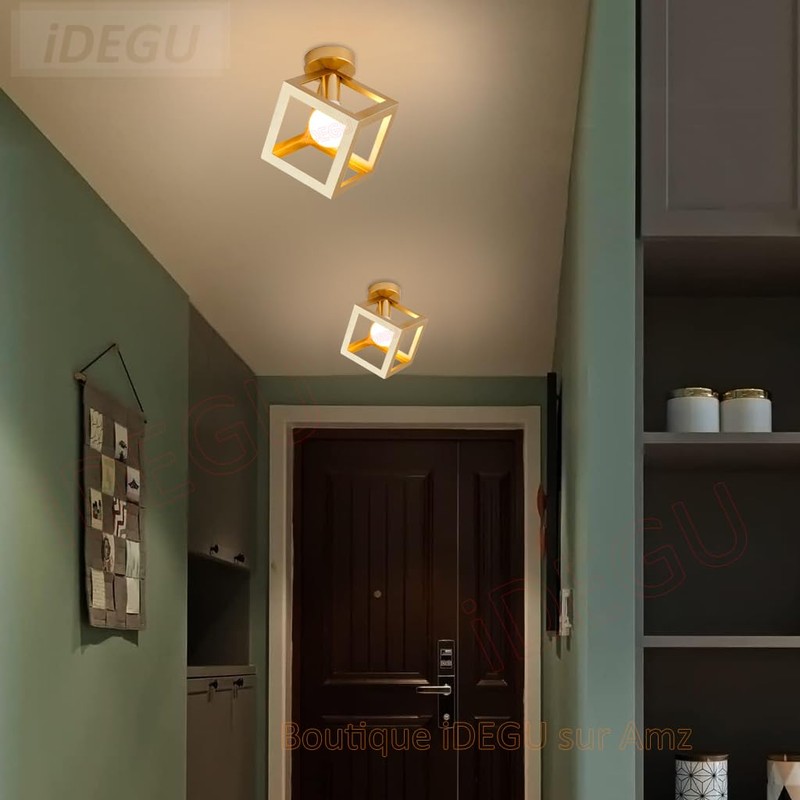 iDEGU Retro Ceiling Light in Geometric Design, Modern Ceiling Light
