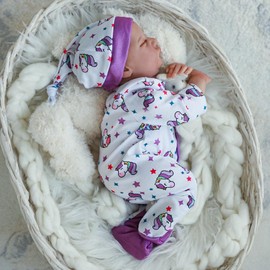 WOOROY Realistic Reborn Baby Dolls, 18 Inch Full Vinyl Body Lifelike Girl Doll, Real Life Newborn Silicone Doll, Sleeping Anatomically Correct with Accessories Gifts for Kids 3+