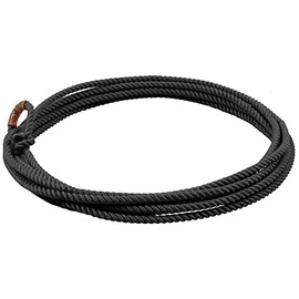 Mustang Little Looper Rope | Lightweight Durable Medium Lay Nylon Cowboy Lasso Rope for Outdoor Games, Roping & Horseback Riding Training - Black