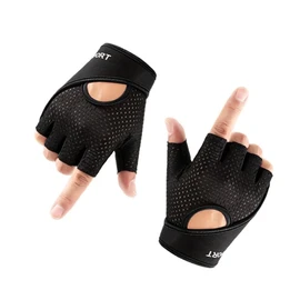 Workout Gloves for Men and Women, Weight Lifting Gloves with or Without Wrist Support, Full Palm Protection, Perfect Grip,Fitness, Gym Gloves Training (M, Black)
