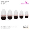 False Nails by Bling Art Black White Glossy Almond Stiletto