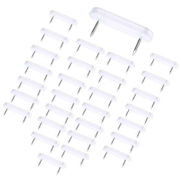 30PCS Plastic Head Double Pins, Upholstery Tacks, Bed Skirt Pins,