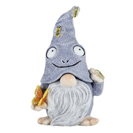 Niwhydi Hide A Key Outside Gnome Figurine Key Hiders Outdoor Garden Gnomes Statues Decorations For Yard Hidden Spare Key Holder Lock Box Grey