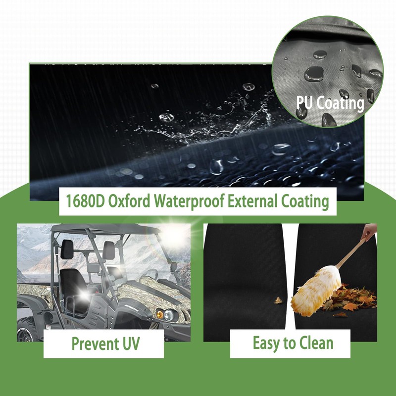 YONQIFON UTV Hisun Seat Covers 1680D Waterproof Compatible with Hisun
