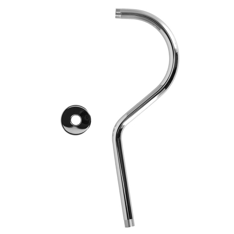 17in Shower Pipe Extension Brushed Stainless Steel S Shaped NPT
