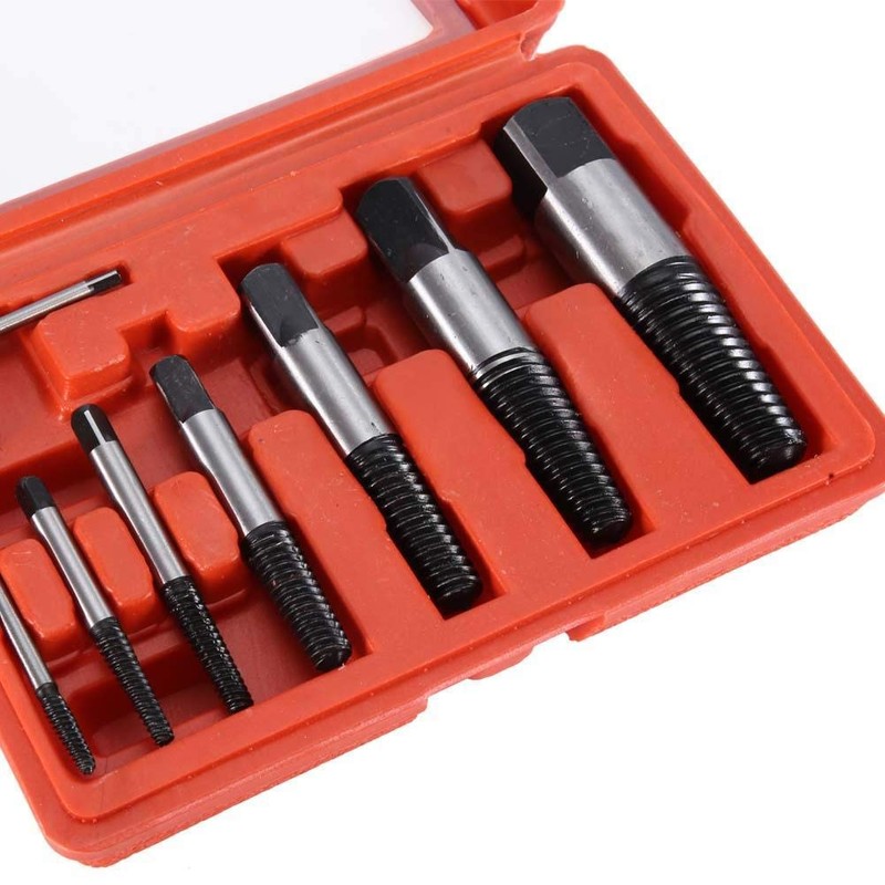 8Pcs Bearing Steel Broken Water Pipe Screw Extractor Damaged Bolt