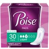 Poise Incontinence Ultra Thins, Regular Length, Light Absorbency, 30 ct