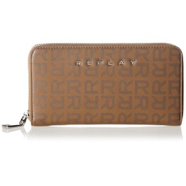 Replay Ladies Fw5299 Travel Accessory Wallet, 074 Dirty Pale Beige