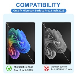 SSS·GRGB Glass Screen Protector for 2025 Surface Pro 12" 2-Pack