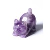 JSDDE Amethyst Crystal Cat Figurine for Cat Lovers Cute Gemstone