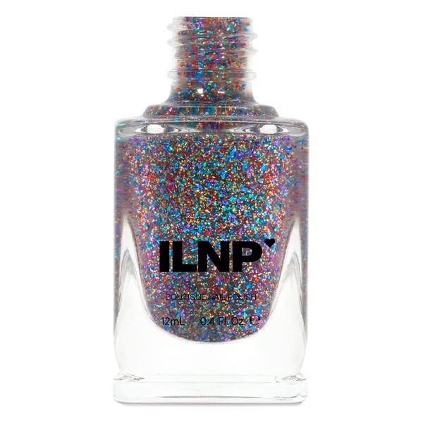 ILNP Confetti - Multi-Colored Metallic Flake Topper Nail Polish, Chip Resistant, 7-Free, Non-Toxic, Vegan, Cruelty Free, 12ml