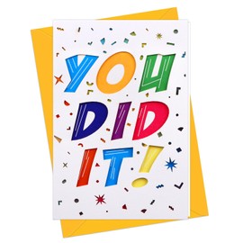 WhatSign Graduation Cards for Her Him - You Did It Graduation Gifts Card with Envelope College Senior Middle High School Graduation Cards for Women Men Daughter Son