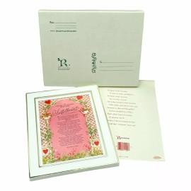 Vintage VALENTINE’S DAY Picture Frame Card FOR WIFE By Rousana Cards + Box