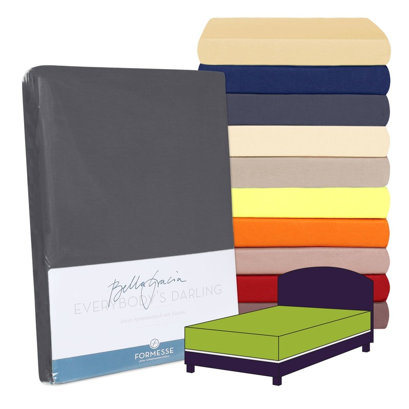 Formesse Boxspring Bella Gracia Alto Fitted Sheet, Pearl Grey, 180