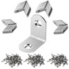 NAHUAA Pack of 40 Stainless Steel Angle Brackets 25 x
