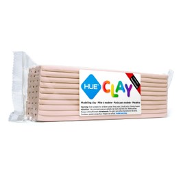 HUE Clay (formerly Newplast) - Firm, Reusable, Non-Drying, Oil-Based Modelling Material for Stop Motion Animation, Hobbyists & Sculptors. One Colour Layered Bar 500g, Pink