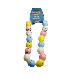 Bird Sparkled Bird Easter Egg Garland Banner - 18 Eggs Multi String