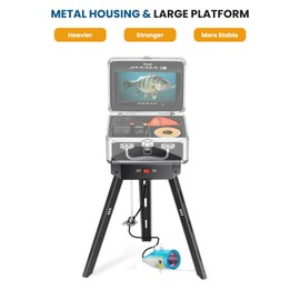 Eyoyo Underwater Fishing Camera Panner Positioner 360° Degree Rotation Tripod for Ice Fishing w/Remote Control Metal Housing, Applicable to Ice Holes Smaller Than 10 inch