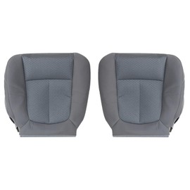 NLQR Steel Gray Front Driver and Passenger Side Bottom Replacement Cloth Seat Covers Compatible with Ford F150 XL XLT STX XTR 2011-2014 Single Cab SuperCab SuperCrew