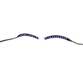 Luz LED para Pestañas Segura de Baja Corriente Amigable con los Ojos con Luz LED para Párpados Delineador de Ojos Joyería Facial para Fiestas Discotecas Escenarios Halloween (Azul)