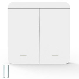 Acmerota 2 Gang Wireless Remote Switch 85-240V 10A Max Remote Light Switch, No Wiring Needed On/Off RF Rrmote Switch 2 Gang Compatible for RF Receive Appliances up to 328ft (NO Receiver)