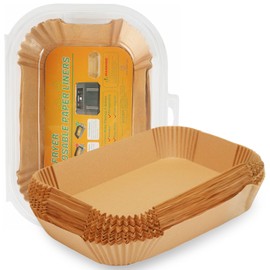 BYKITCHEN Pack of 220 Airfryer Baking Paper for Ninja Foodi Max Dual Zone Hot Air Fryer AF400EU, Baking Paper for Hot Air Fryer, 2 Chambers 9L & 9.5L, Accessories for Other Double Chamber/Duo Air