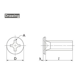 Osato 61573 Stainless Steel Ultra Low Head Machine Screws, 0.2 inch (5 mm) x Length 0.8 inches (20 mm), Pack of 20