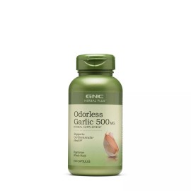 GNC Herbal Plus Odorless Garlic 500mg 100 Capsules(EXP:0