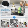 Kitchen Sink Caddy Sponge Holder with Brush Holder and Dishcloth