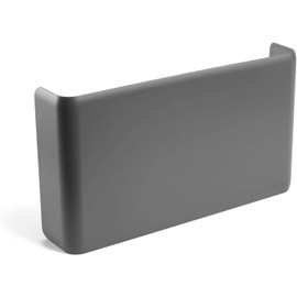 Poppin Wall Organization Set - Dark Gray, Wall Shelf and Wall Pocket, Adhesive Strips, Magnets and Screws Included for Three Mounting Options, Sturdy Plastic Polystyrene