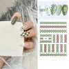 Black and White Lattice Houndstooth Pattern Nail Stickers Lattice Series