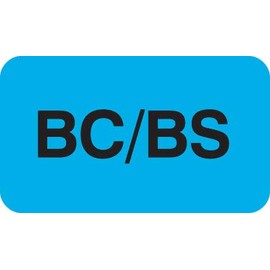 Doctor Stuff - File Folder Chart Labels, MAP1650, Bc/Bs, Insurance Providers Stickers, Blue/Black, 1-1/2" x 7/8", 250 per Box