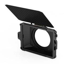 SmallRig Mini Matte Box (Lite Version) Mini Matte Box Lite Edition Sun Hood Φ 67/72/77/82-95mm Adapter Ring Sunshade with 4x5.65 Inch Filter Frame with Pouch Mini Lens Hood-3575, Black