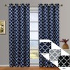 Royal Hotel Bedding Meridian Navy Grommet Blackout Window Curtain Panels,