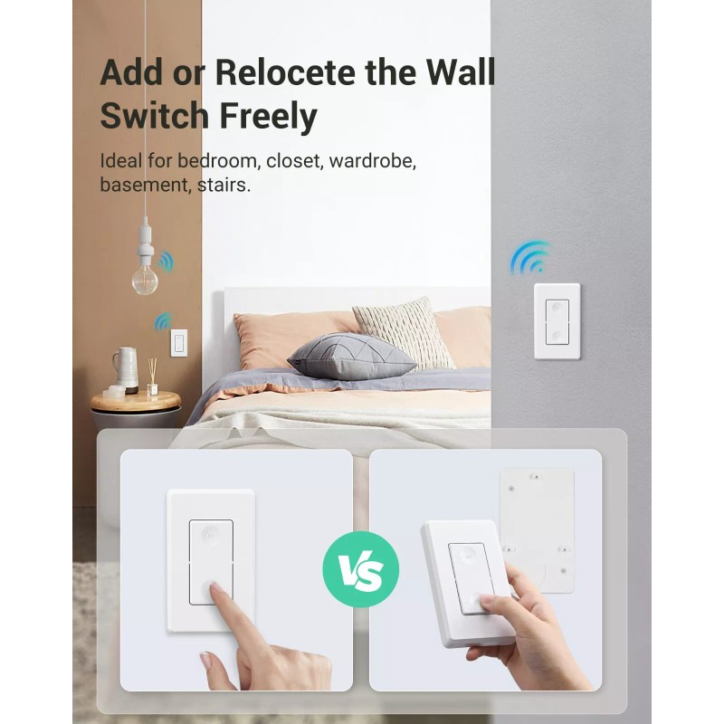 DEWENWILS Remote Control Light Bulb Socket, Wireless Light Switch E26