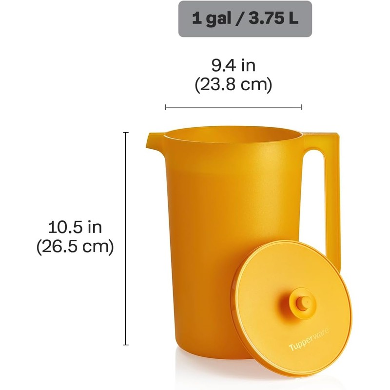 Tupperware Impressions Classic Sheer 1 Gallon Pitcher with Lid in