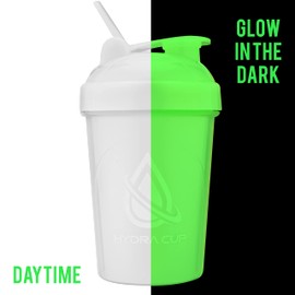 Hydra Cup - [4 Pack] 20-Ounce Shaker Bottle with Wire Whisk Balls, Max Value Protein Blenders, By Hydra Cup (Yellow, Blue, GITD, Red, 4 Pack)