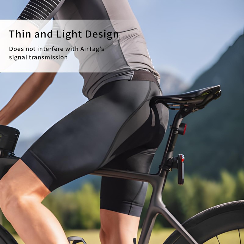AirTag Bicycle Mount, Hidden AirTag Bicycle Reflector, Splash-proof Housing Including