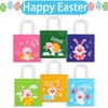 LOKIPA Easter Bags,24 Easter Non Woven Sweet Gift Treat Tote