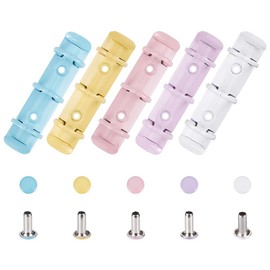 GORGECRAFT 5Pcs 3 Ring Binder Clip Metal Iron O-Type Organizers Mechanism Replacement Letter Notebook Loose Leaf Binding Spines Combs Round Clips Binders for Making Folders DIY Diary Notebooks Planner