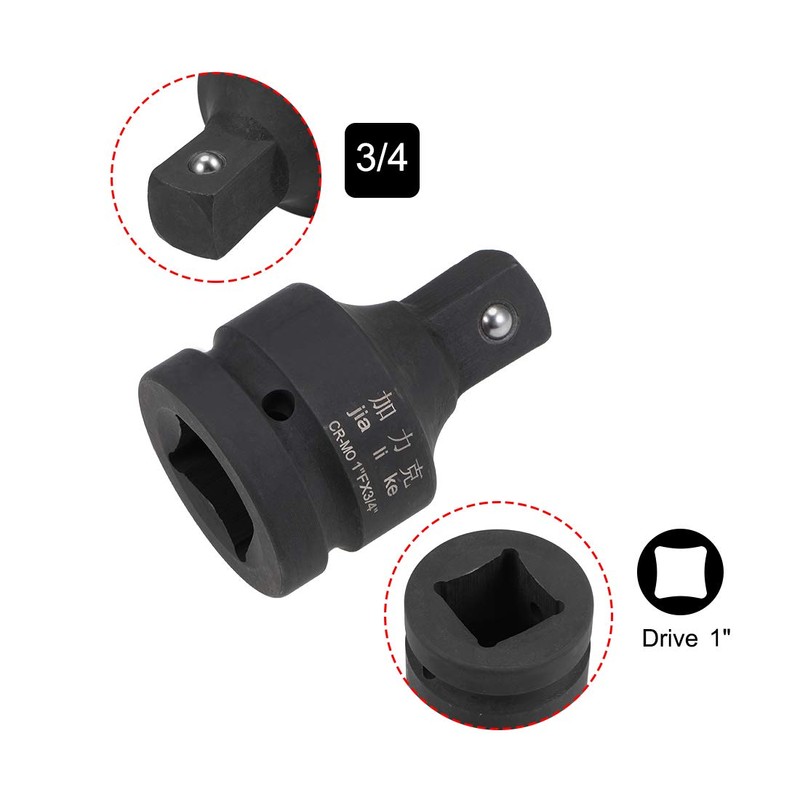 sourcing map 1" Drive (Female) x 3/4" (Male) Impact Socket