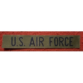 U.S. AIR FORCE OD Green BDU Uniform Olive Drab Nylon Name Tape Patch NOS