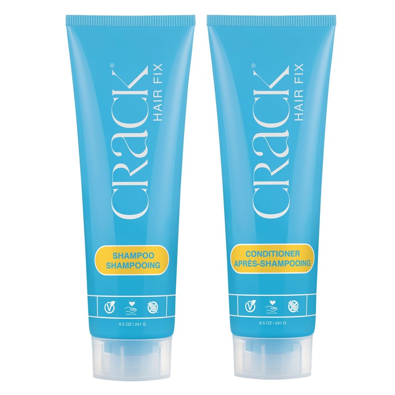 CRACK HAIR FIX Shampoo and Conditioner Set, 8.5 oz Each