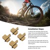 4 Pair Bike Brake Pads with Installation Tools Metal Reliable